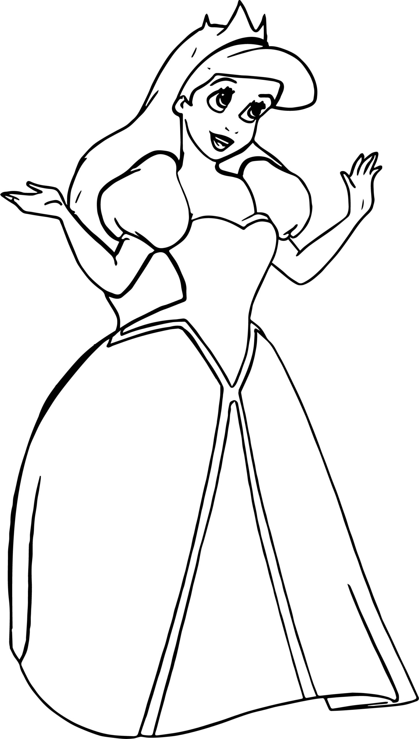 Ariel Coloring Page Coloring Home