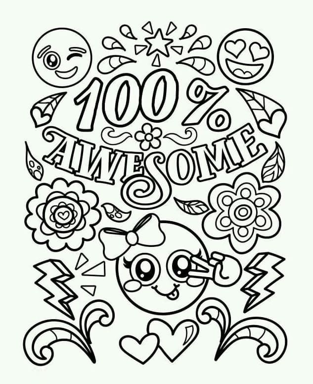 Awesome Emojis Coloring Page Free Printable Coloring Pages For Kids
