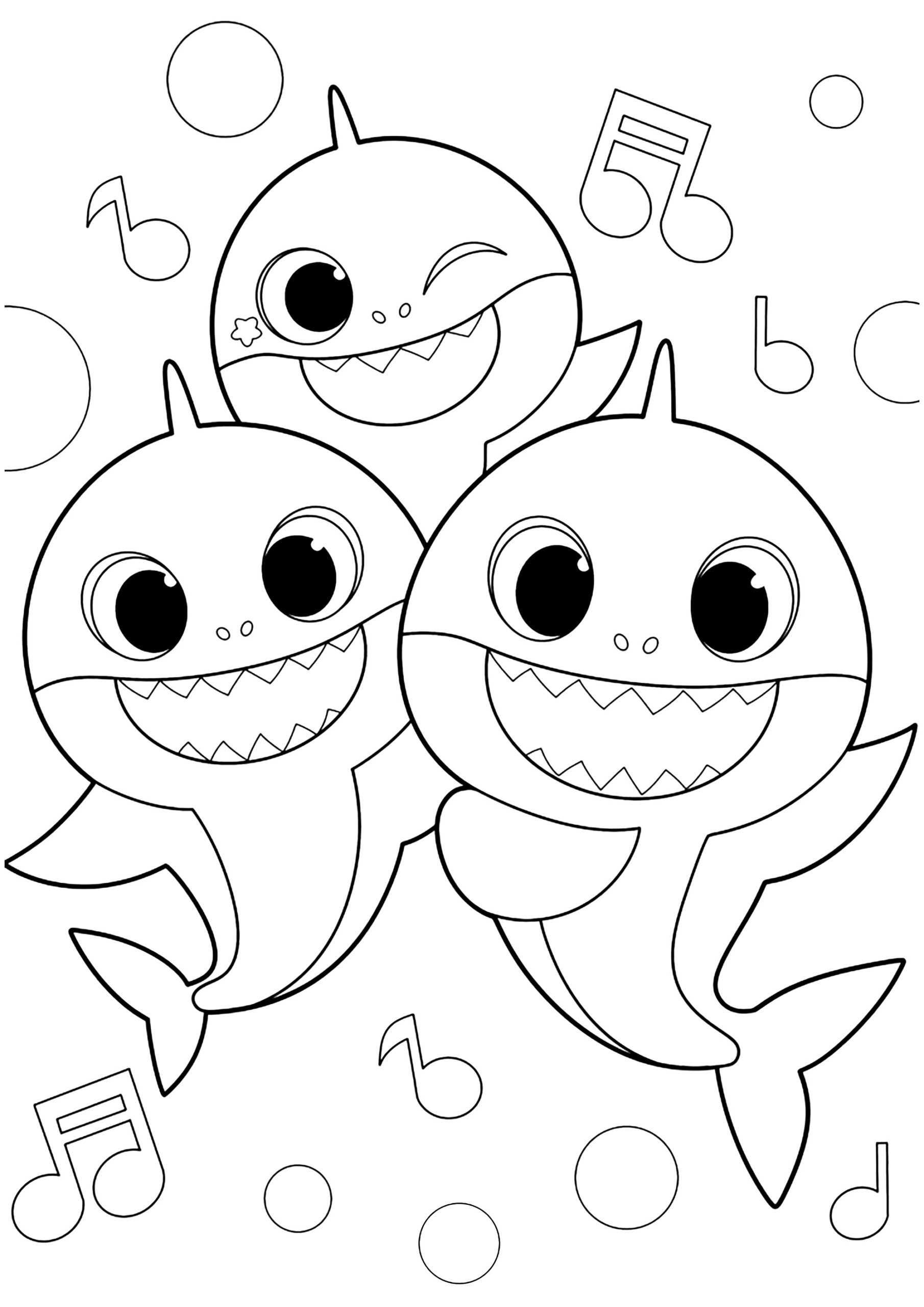 Baby Shark Sings With Friends Baby Shark Coloring Pages