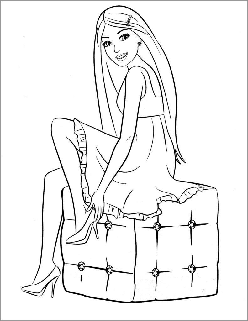 Barbie Coloring Page To Print ColoringBay