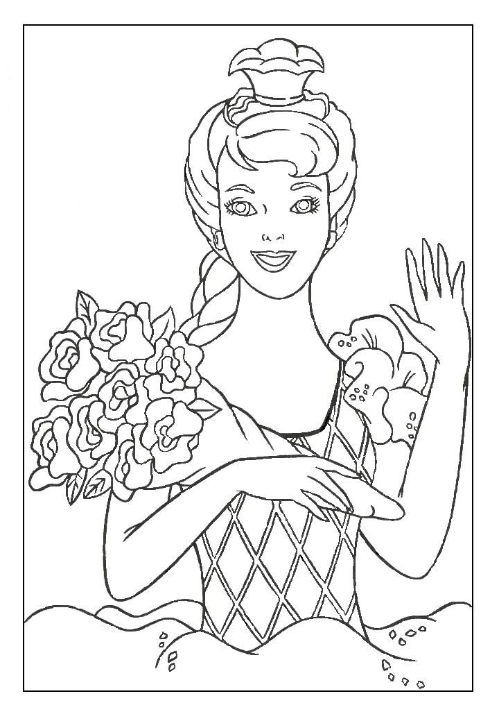 Barbie Coloring Pages Coloring Home