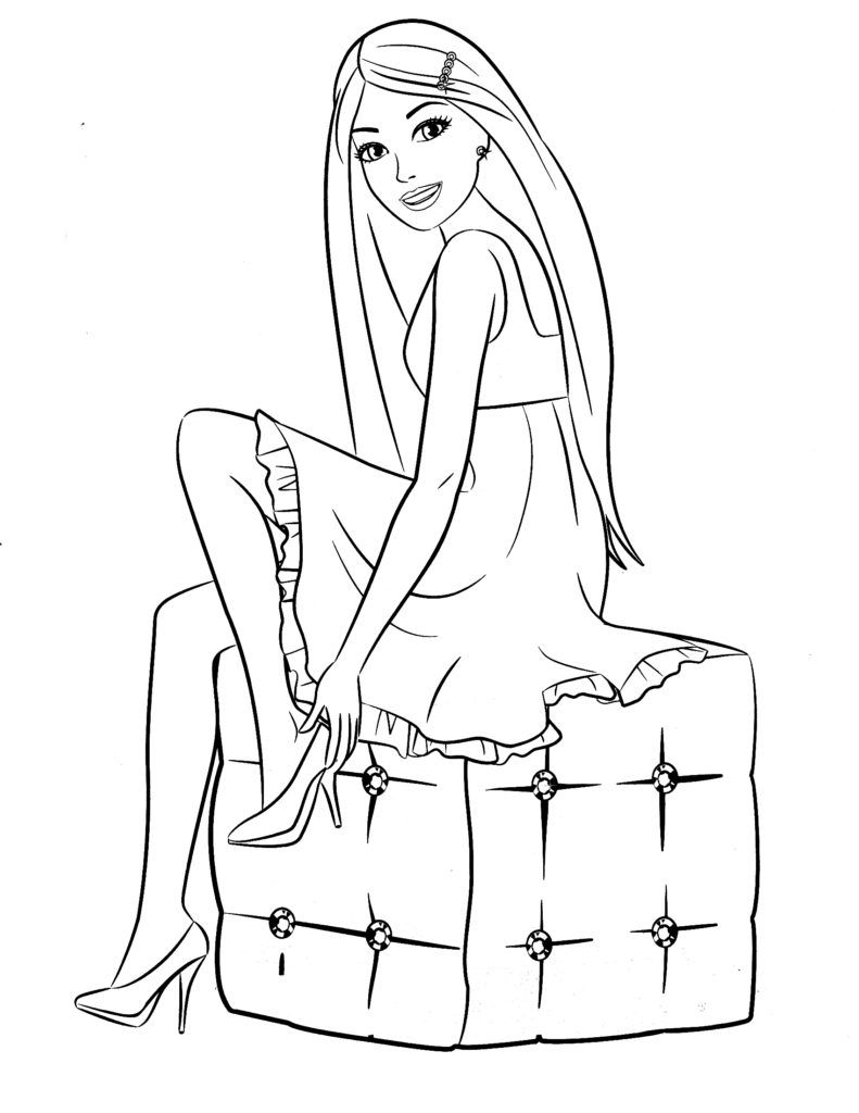 Barbie Coloring Pages Pdf Coloring Home