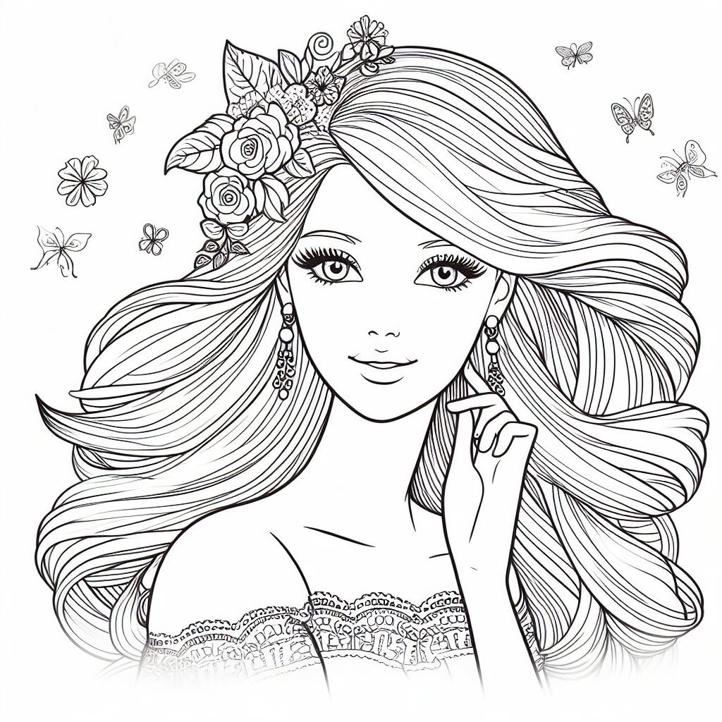 Barbie Logo Coloring Pages Coloring Nation