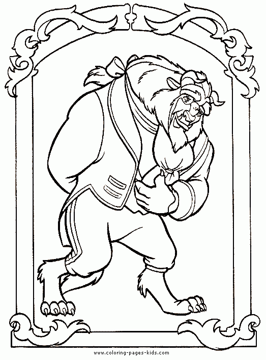 Beauty And The Beast Coloring Pages Coloring Pages For Kids Disney 