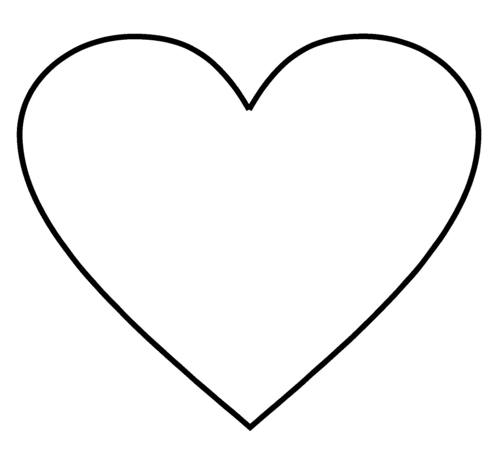 Best Photos Of Free Printable Heart Shape Template Intended For Free 