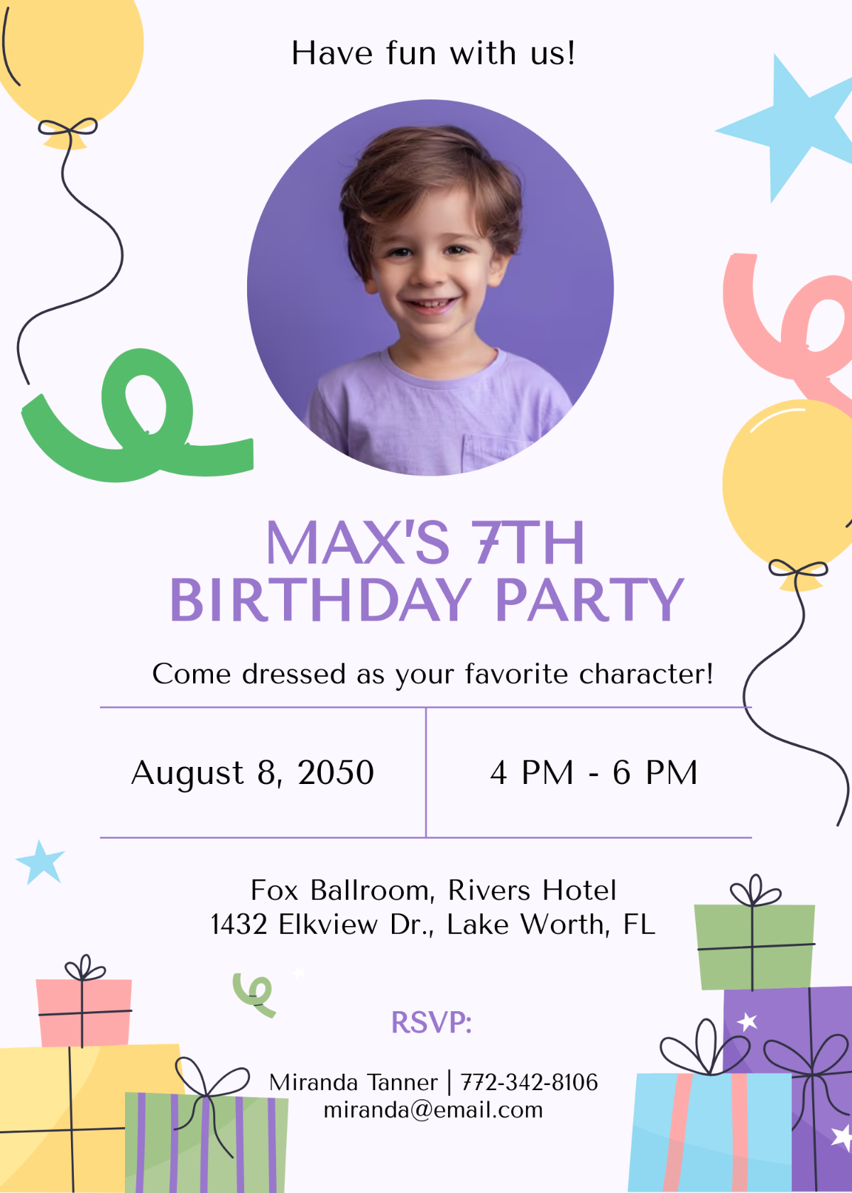 Birthday Invitation Card For Kids Printable Infoupdate
