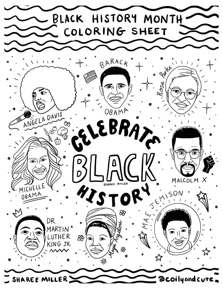 Black History Month 5 Coloring Page Free Printable Coloring Pages For 