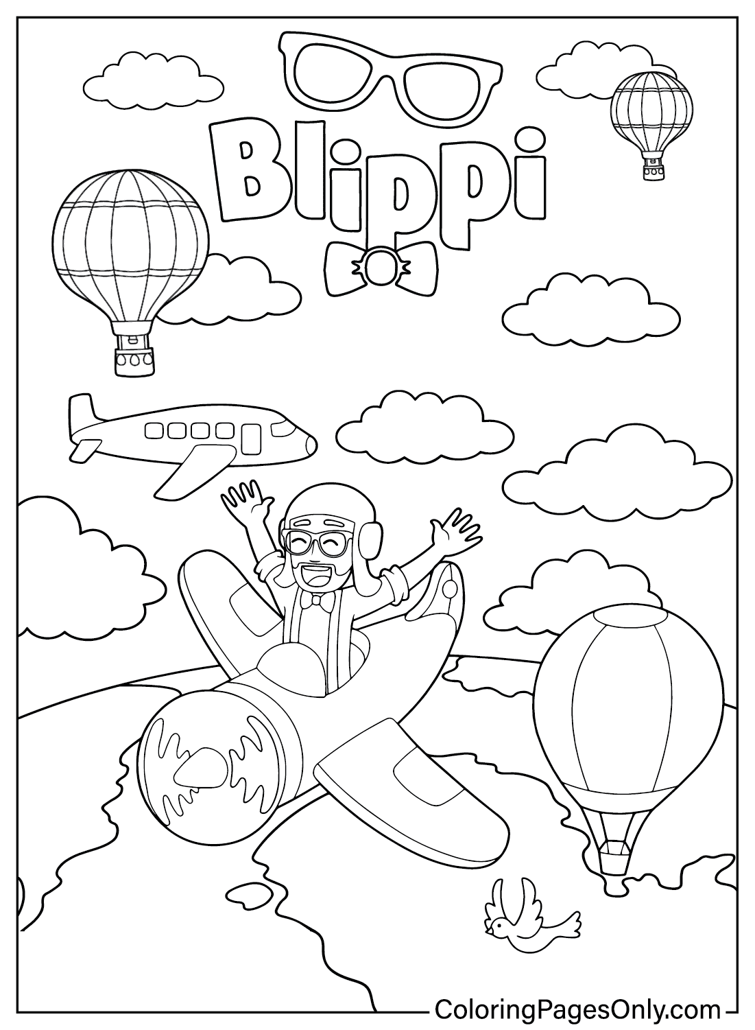 Blippi Coloring Page Free Free Printable Coloring Pages