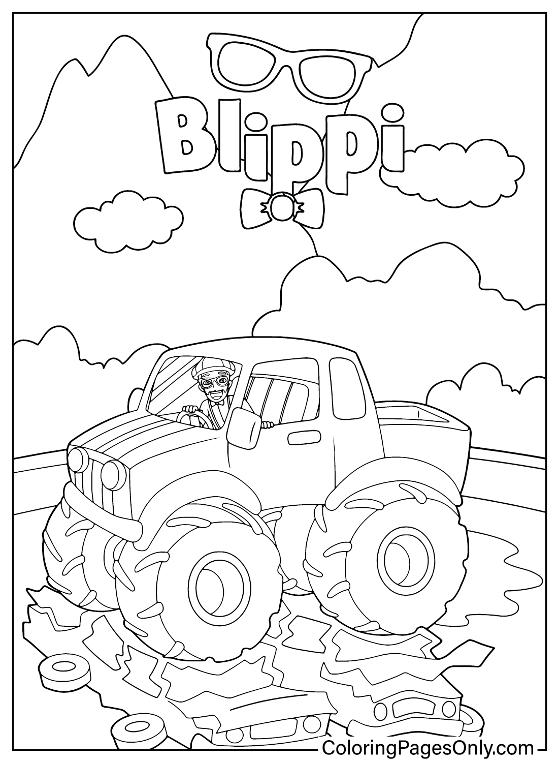 Blippi Coloring Page Free Printable Coloring Pages