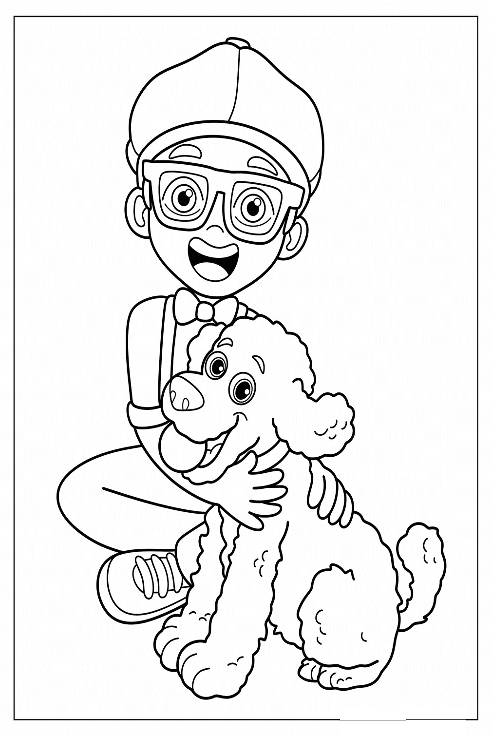 Blippi Coloring Page PDF Free Printable Coloring Pages