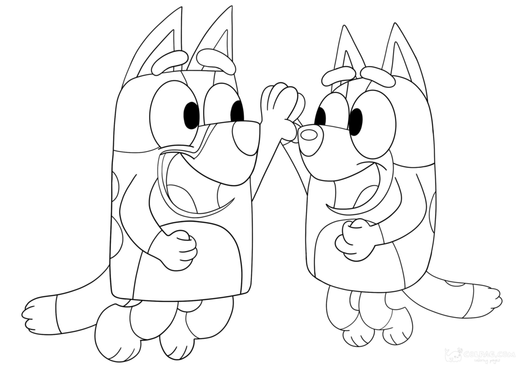 Bluey And Bingo Coloring Pages