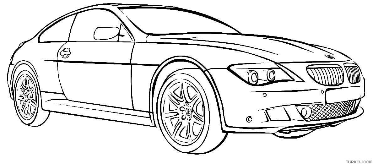 BMW Car Coloring Page Turkau