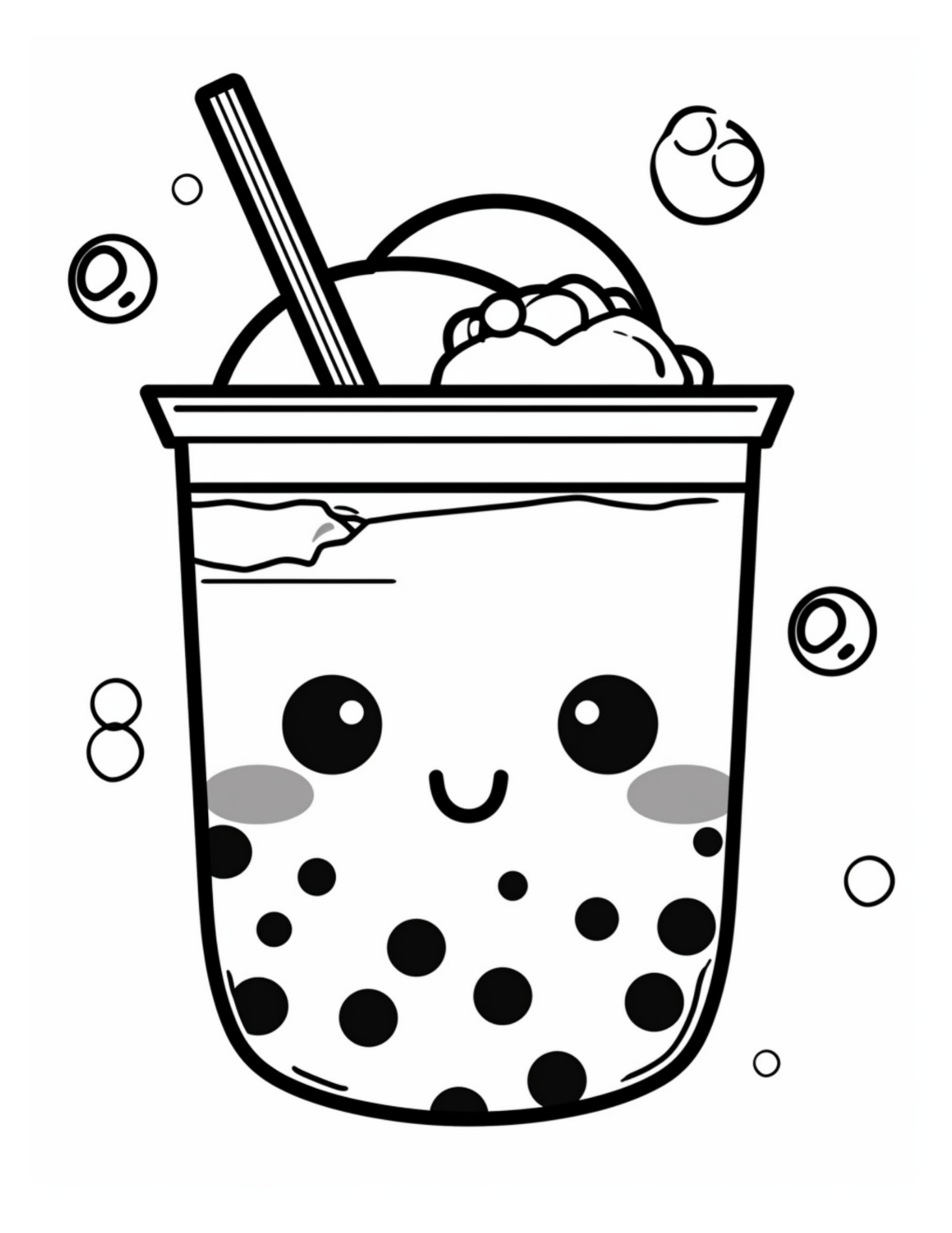Boba Tea Coloring Pages Coloring Home