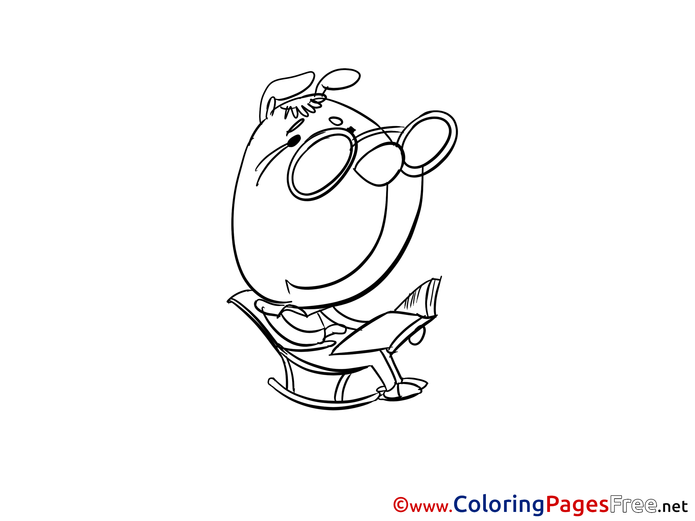 Book Colouring Page Printable Free
