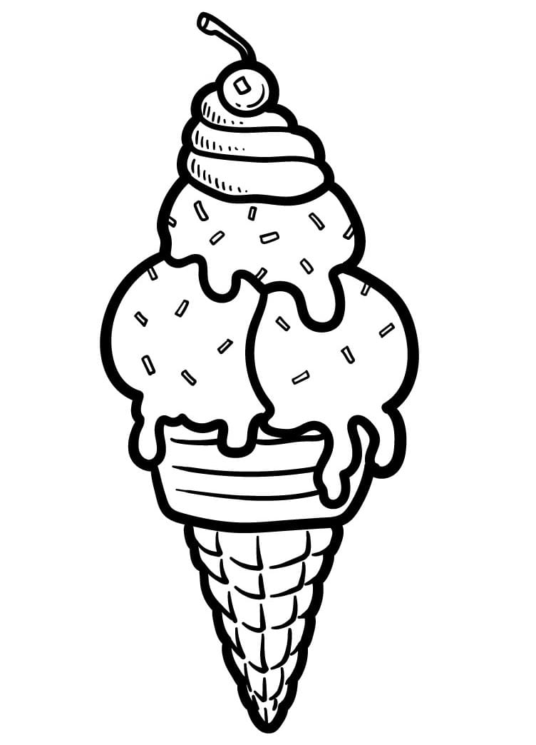 Boy And Big Ice Cream Coloring Page Free Printable Coloring Pages For 