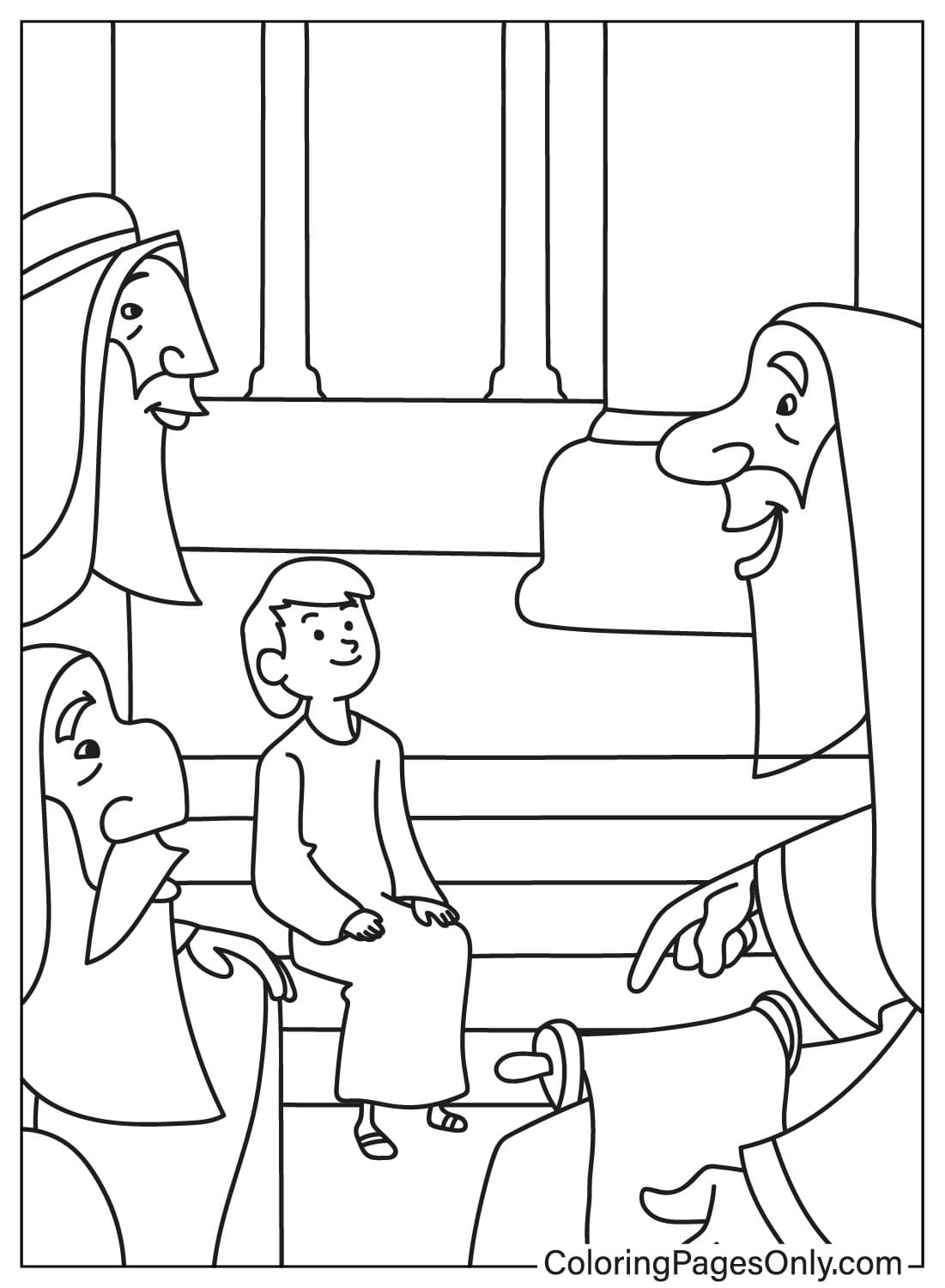 Boy Jesus In The Temple Archives Coloring Page Free Printable 