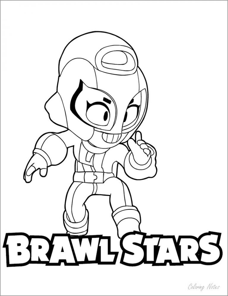 Brawl Stars Coloring Page Colette ColoringBay