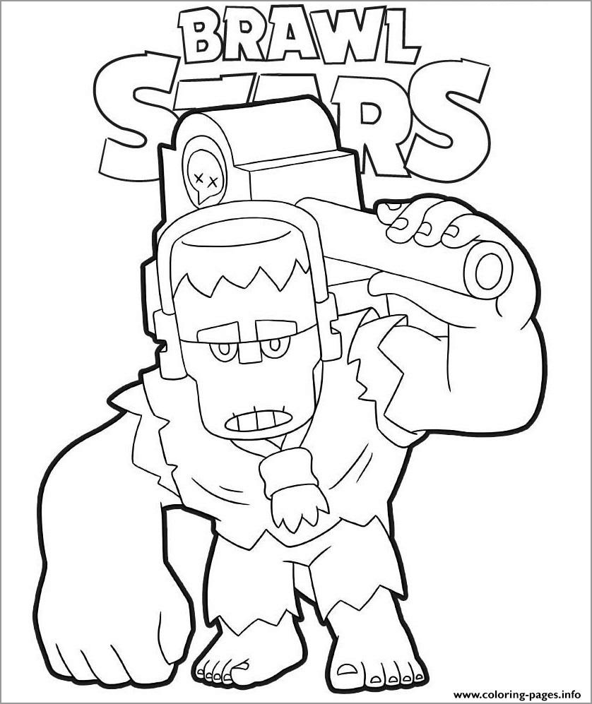 Brawl Stars Coloring Pages Frank ColoringBay