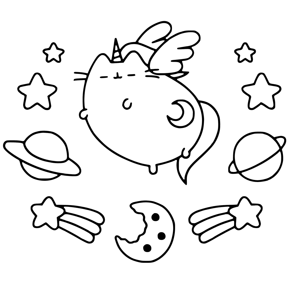 Cake Unicorn Cat Coloring Pages Unicorn Cat Coloring Pages Coloring 