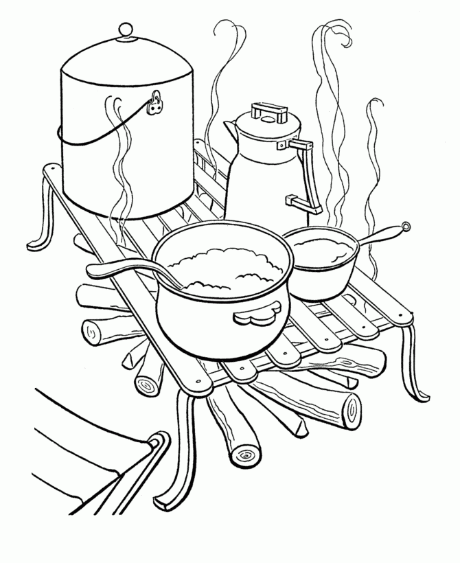 Camping Coloring Pages For Childrens Printable For Free Coloring Home