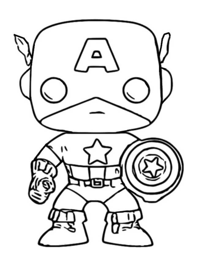 Captain America Funko Coloring Page Free Printable Coloring Pages For 