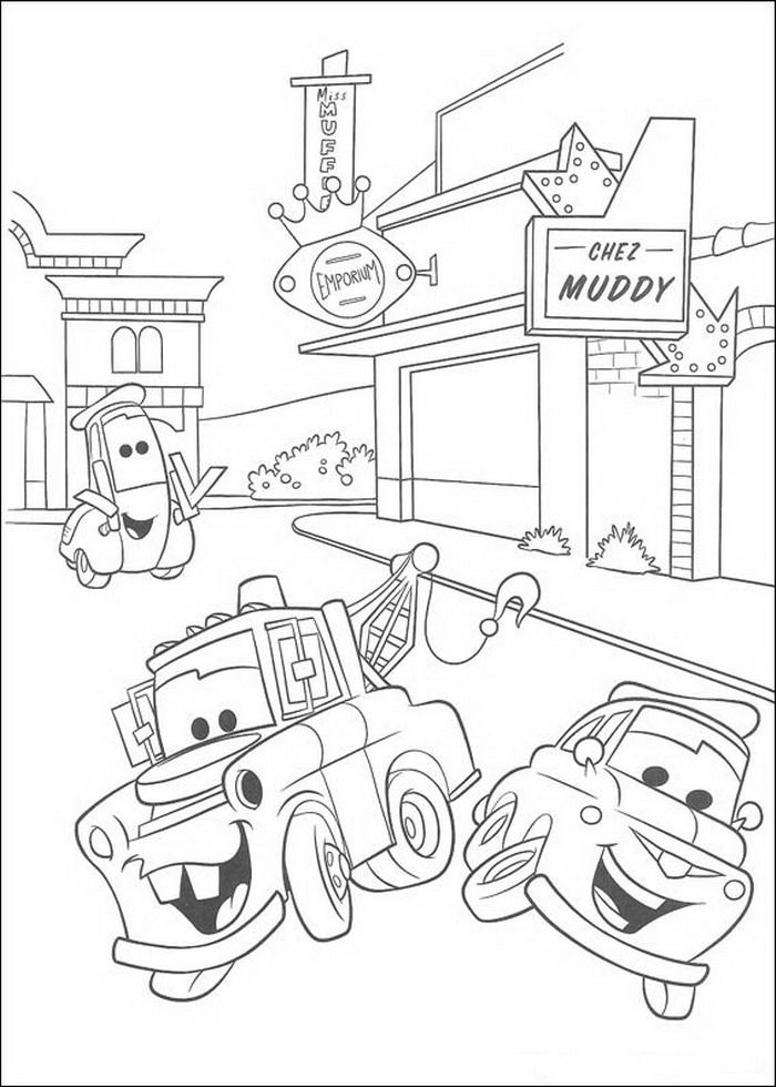Cars Movie Coloring Pages Coloring Home