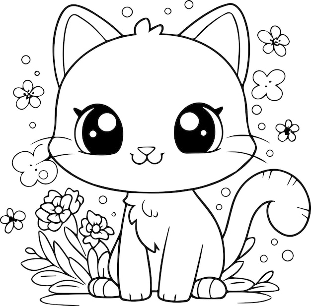 Cat Coloring Page Cute Bananya Funko Cutout Zazzle