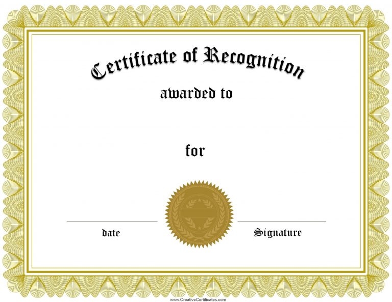 Certificate Printable Certificates Templates Free In Superlative