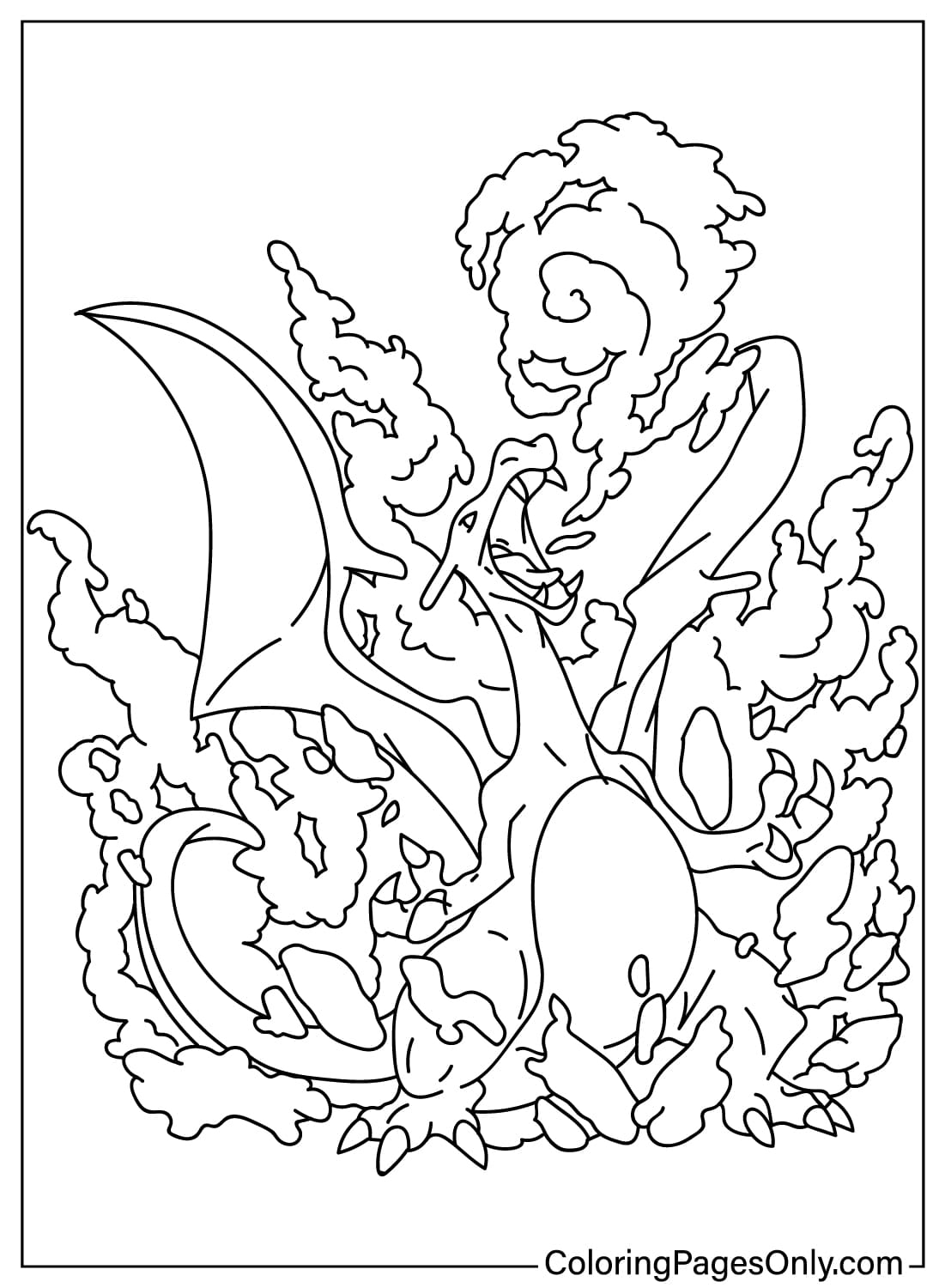 Charizard Coloring Page Free Printable Free Printable Coloring Pages