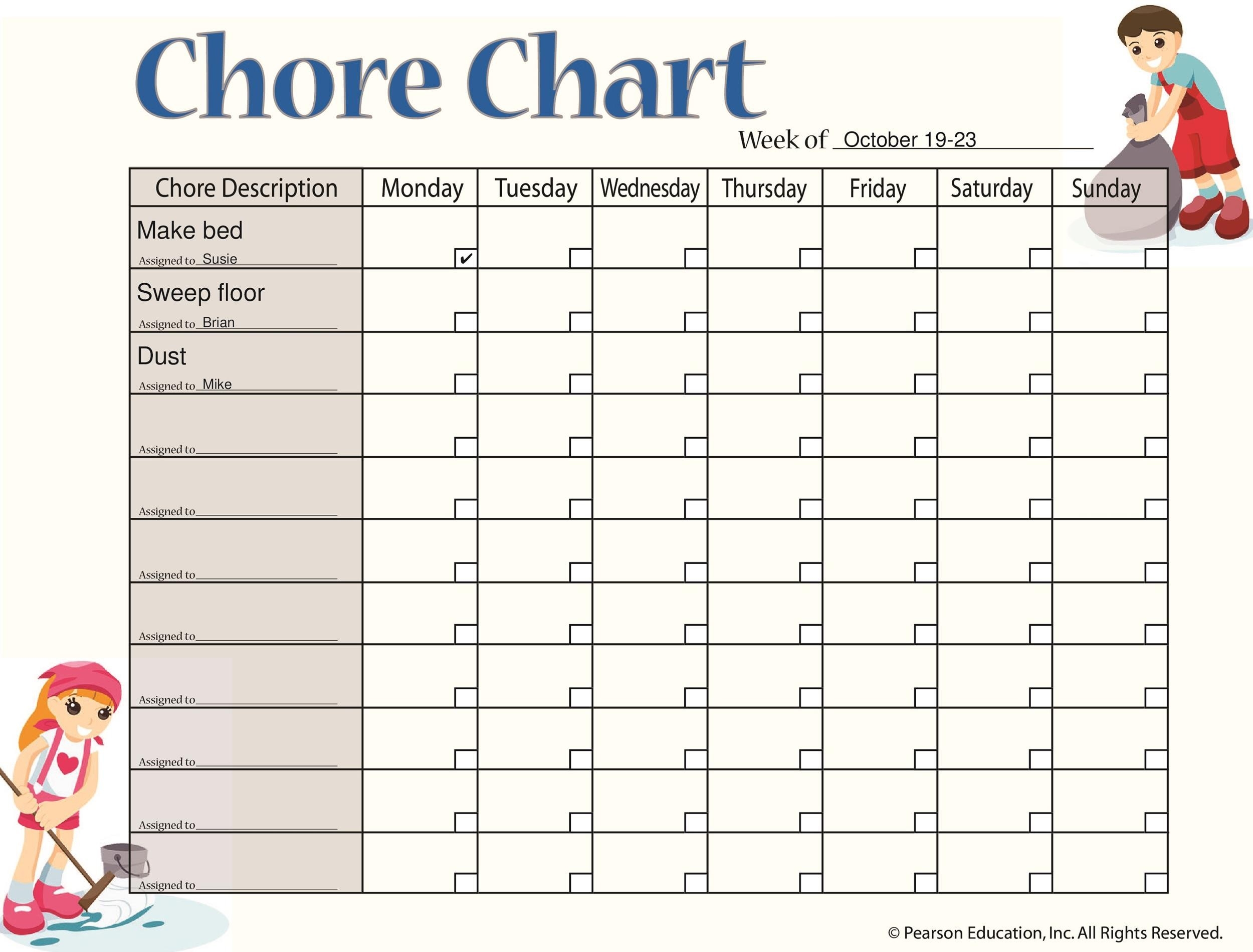Chore Chart Template Free Printable Printable Templates The Best Porn
