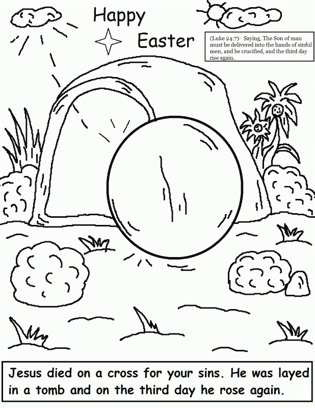 Christian Easter Coloring Page Coloring Home