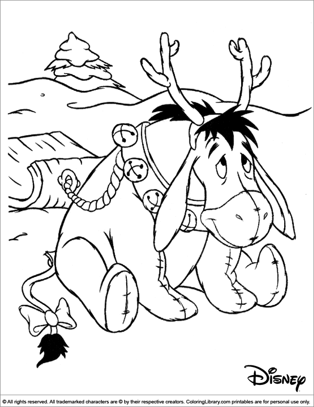 Christmas Disney Coloring Picture