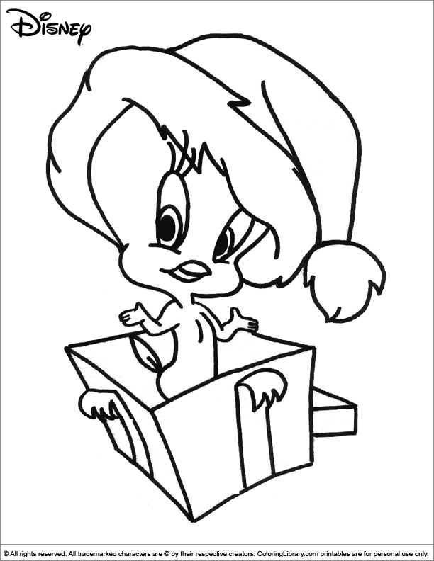 Christmas Disney Coloring Picture