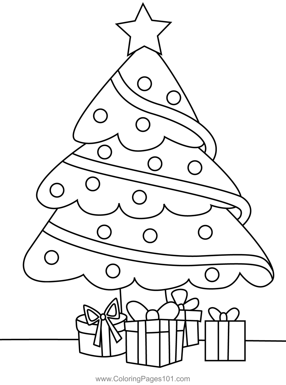 Christmas Tree Coloring Page For Kids Free Christmas Tree Printable