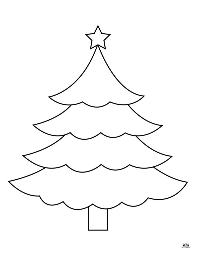 Christmas Tree Printable Template FREE Printable A Z