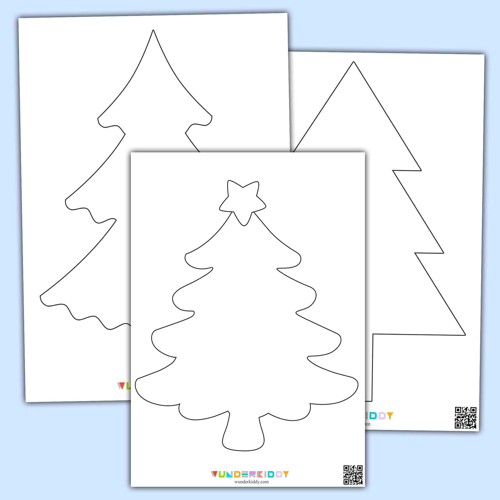 Christmas Tree Printable Template FREE Printable A Z