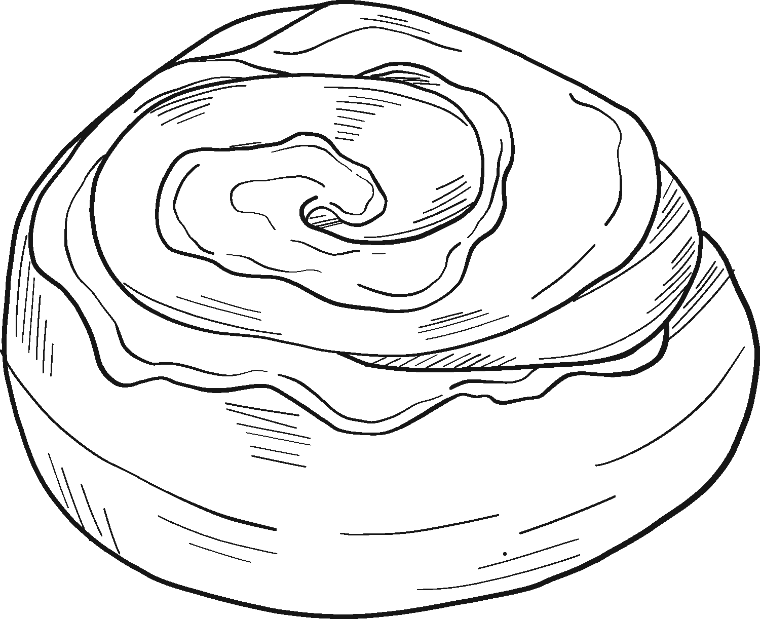 Cinnamon Roll Coloring Page ColouringPages
