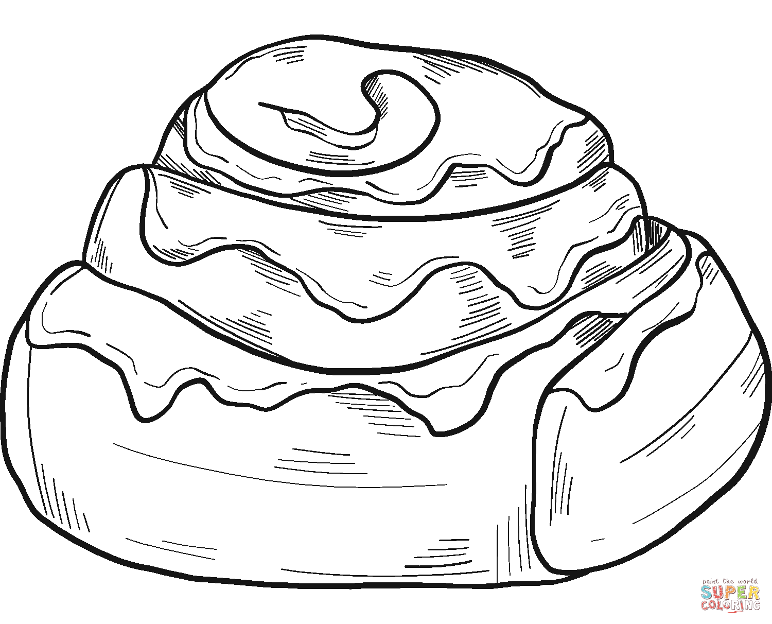 Cinnamon Roll Coloring Pages Coloring Home