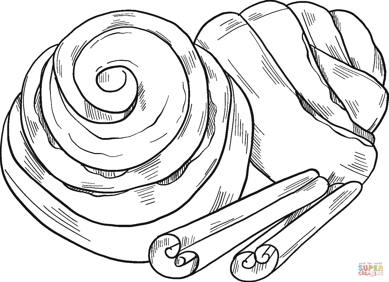 Cinnamon Roll Coloring Pages Coloring Home