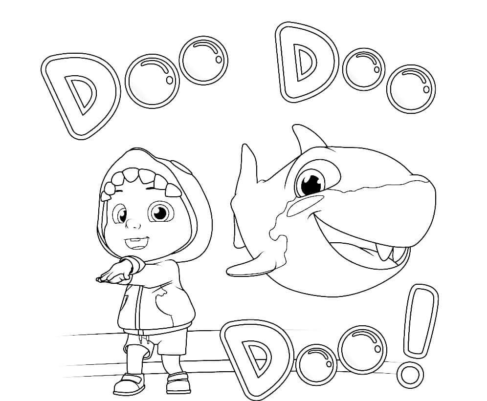 Cocomelon And Baby Shark Coloring Page Free Printable Coloring Pages 