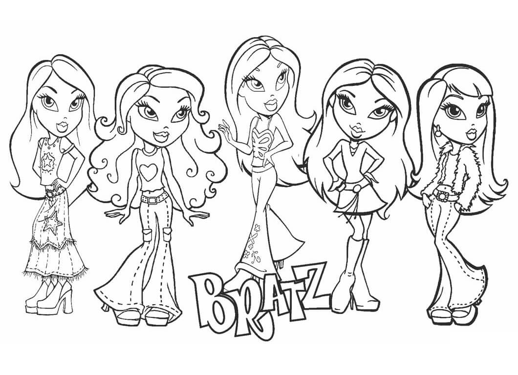 Collection Of Bratz Coloring Pages Free Printable