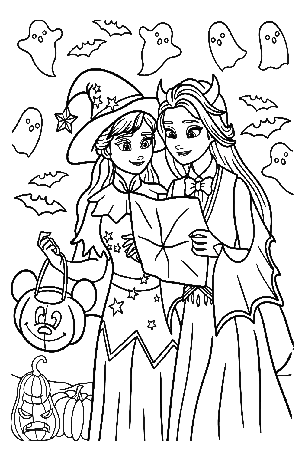Color Pages Disney Halloween Free Printable Coloring Pages