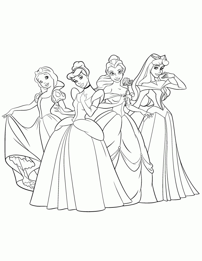 Coloring Pages For Disney Princesses Coloring Home