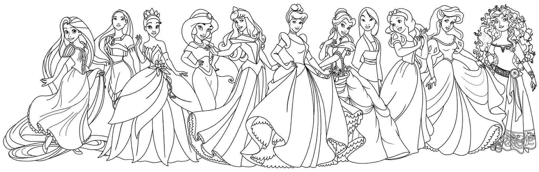 Coloring Pages For Disney Princesses Coloring Home