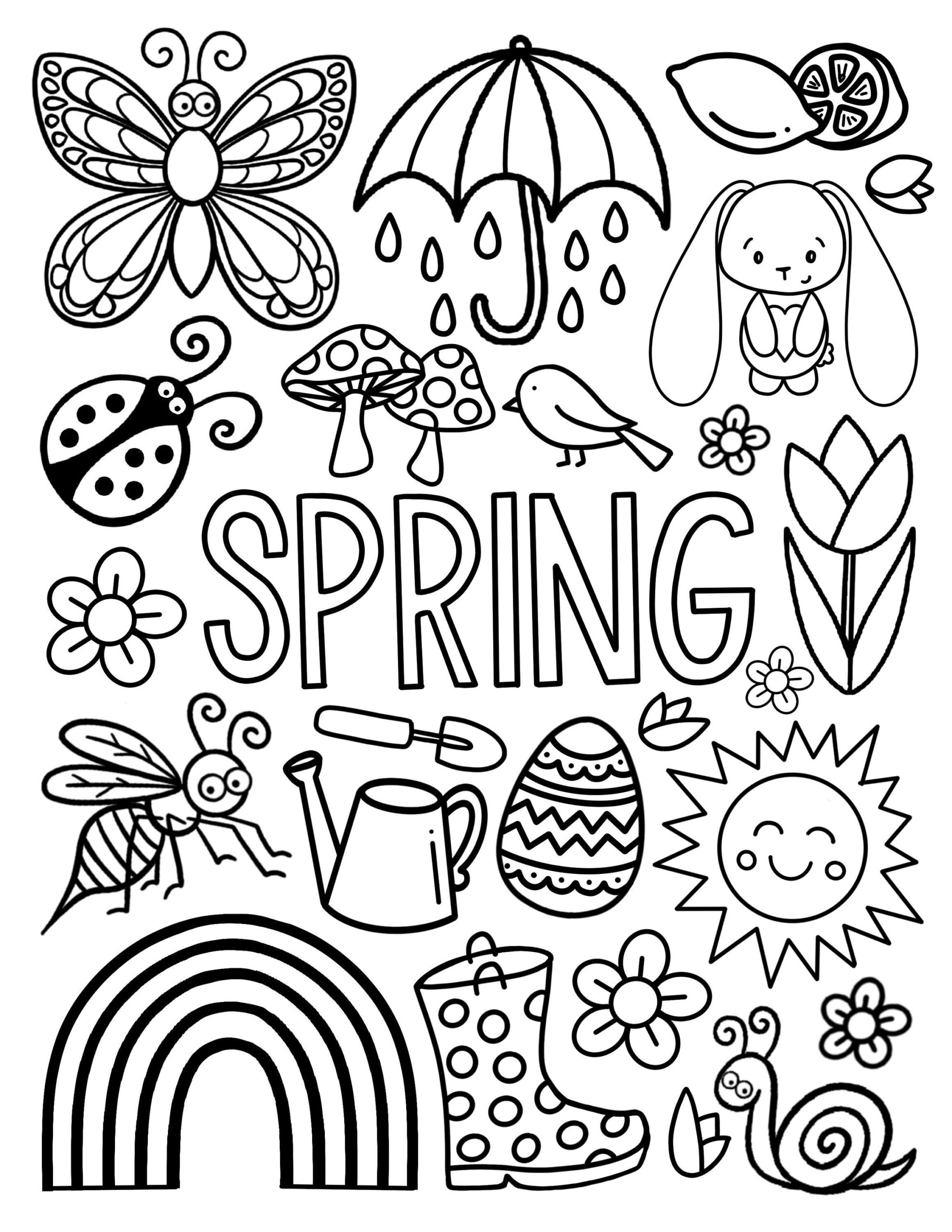Coloring Pages For Spring Time Coloring Pages
