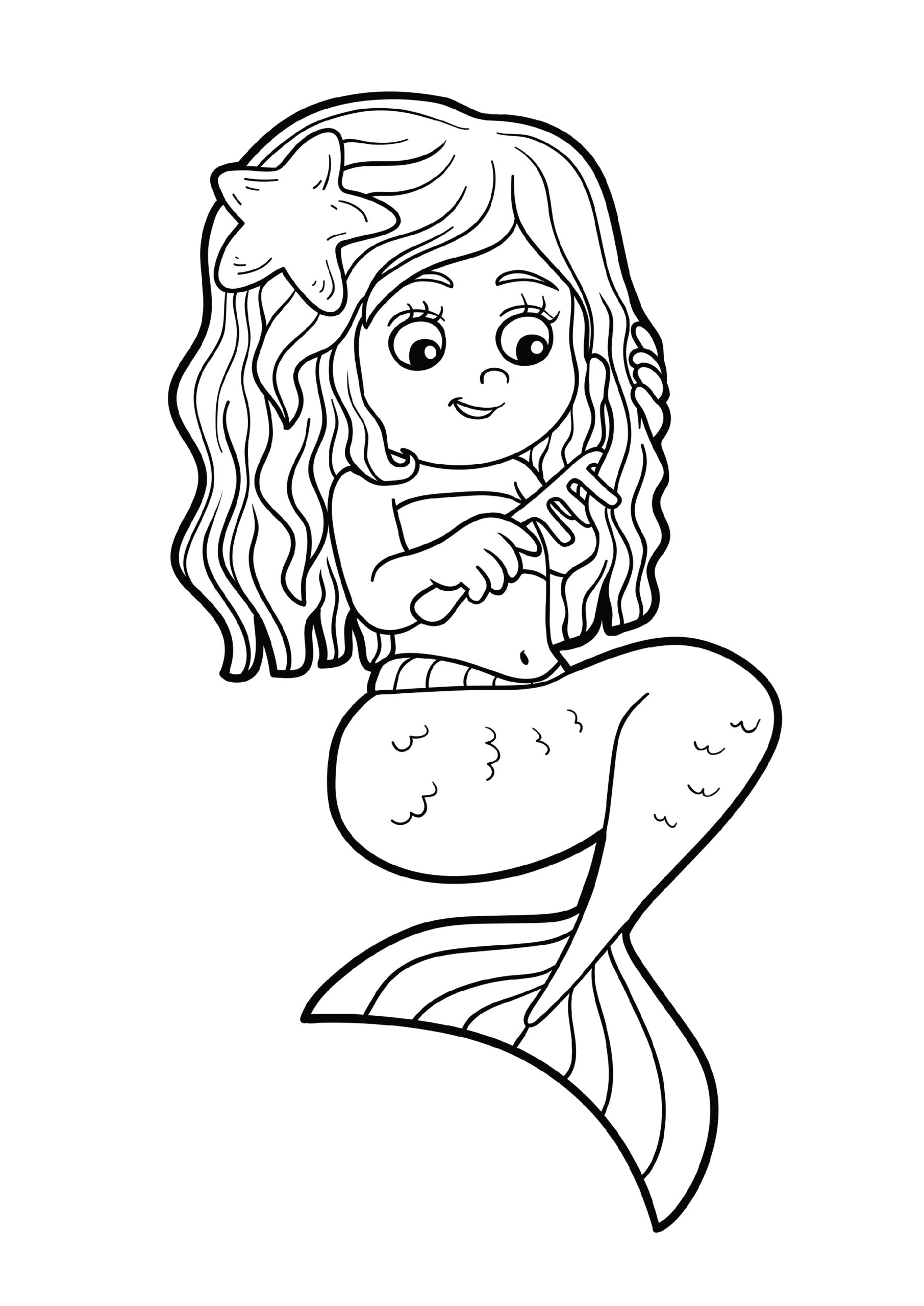 Coloring Pages Mermaid Printable