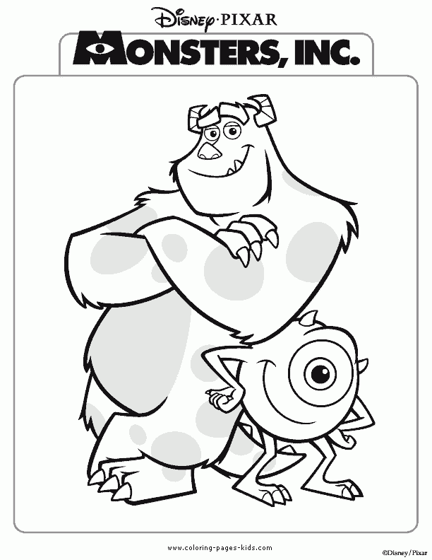 Coloring Pages Monsters Inc Coloring Home