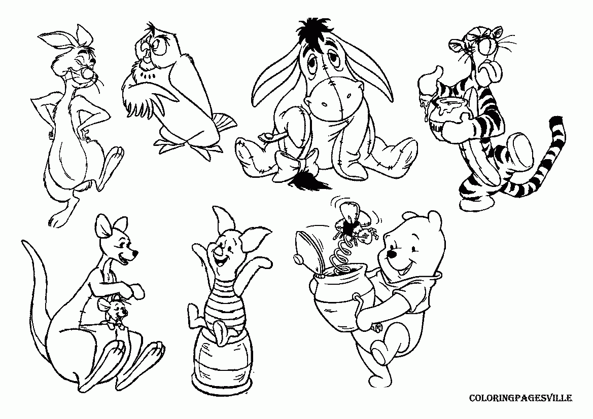 Coloring Pages Winnie The Pooh Classic Coloring Home