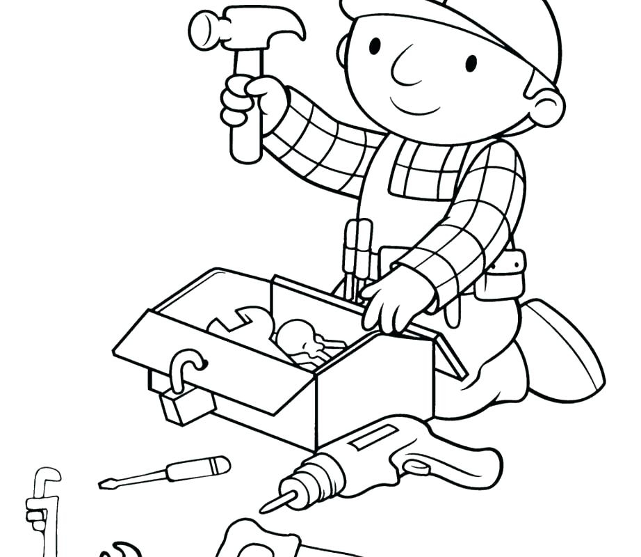 Construction Workers Coloring Pages Learny Kids