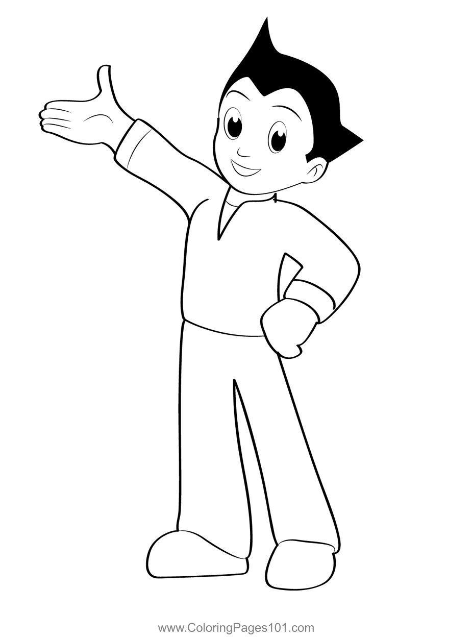 Cool Astro Boy Coloring Page Boy Coloring Coloring Pages For Boys 